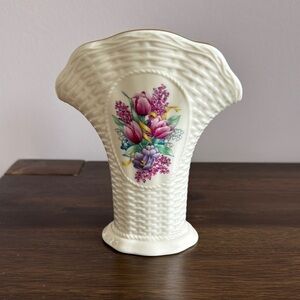 Lenox Floral Embossed Cream Vase